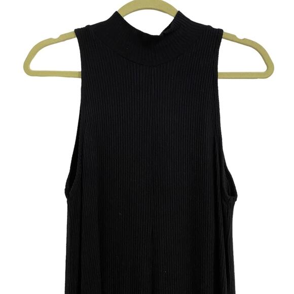 Elan Black Ribbed Sleeveless Jumpsuit Sz L NWT - Picture 3 of 14